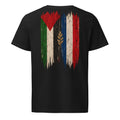 Frankrike × Palestina T-shirt — solidaritetsdesign med den franska och den palestinska flaggan