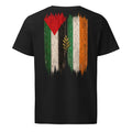 Irland × Palestina T-shirt — solidaritetsdesign med den irländska och den palestinska flaggan