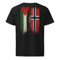 Norge × Palestina T-shirt — solidaritetsdesign med den norska och den palestinska flaggan